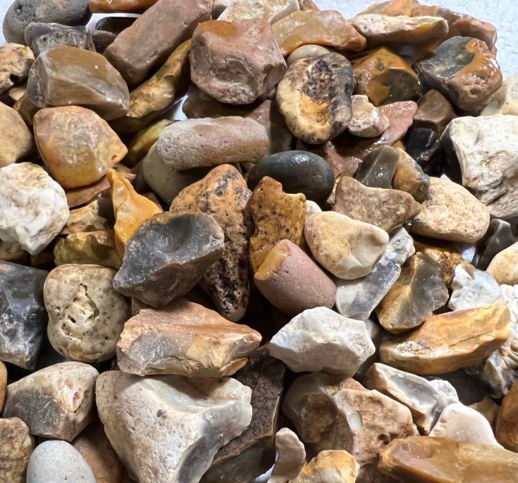 Golden Flint Aggregates from Endurance Surfaces, Cornwall and Devon